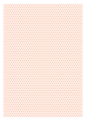 5 mm Orange Triangle Graph Paper  - A4