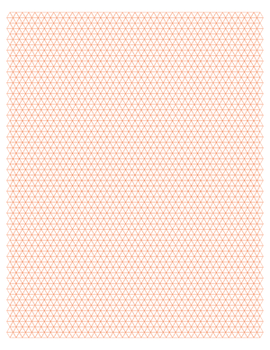 5 mm Orange Triangle Graph Paper  - Letter