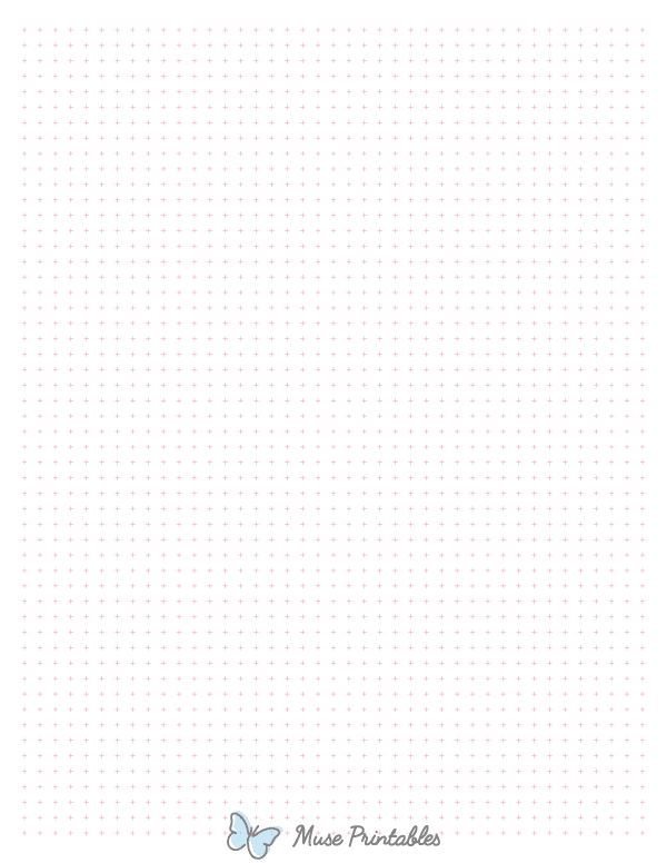 5 mm Pink Cross Grid Paper : Letter-sized paper (8.5 x 11)