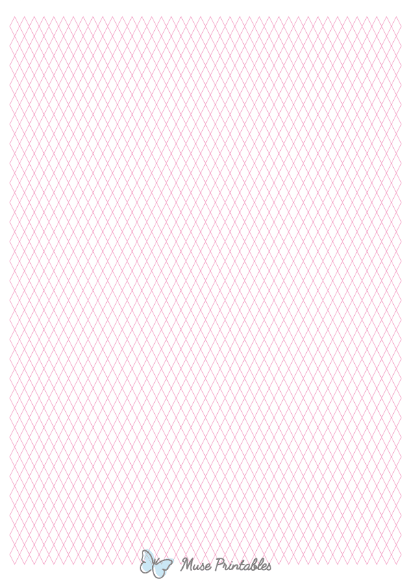 5 mm Pink Diamond Graph Paper : A4-sized paper (8.27 x 11.69)
