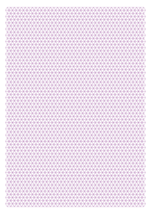 5 mm Purple Triangle Graph Paper  - A4