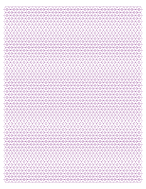 5 mm Purple Triangle Graph Paper  - Letter