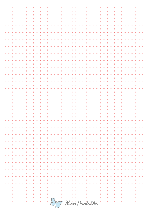 5 mm Red Cross Grid Paper : A4-sized paper (8.27 x 11.69)
