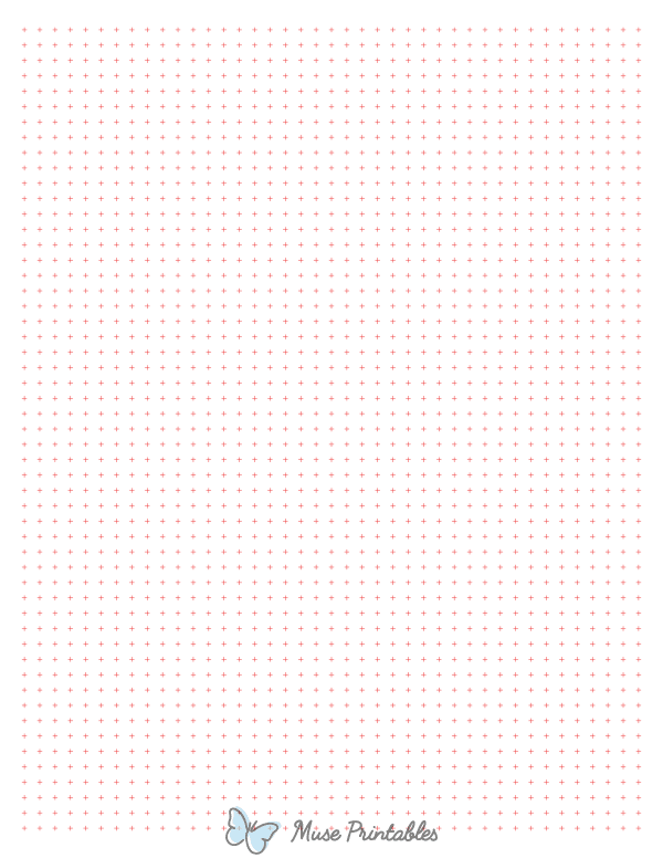 5 mm Red Cross Grid Paper : Letter-sized paper (8.5 x 11)