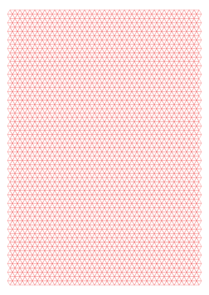 5 mm Red Triangle Graph Paper  - A4