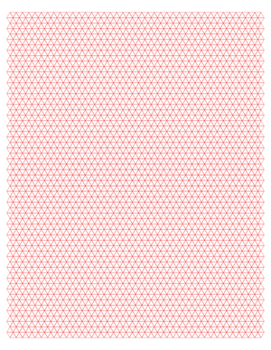5 mm Red Triangle Graph Paper  - Letter