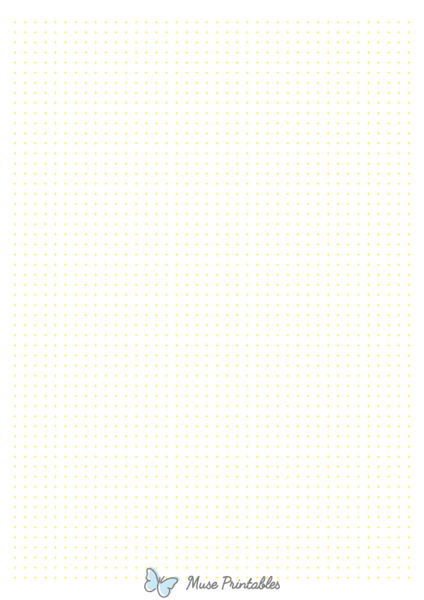 5 mm Yellow Cross Grid Paper : A4-sized paper (8.27 x 11.69)