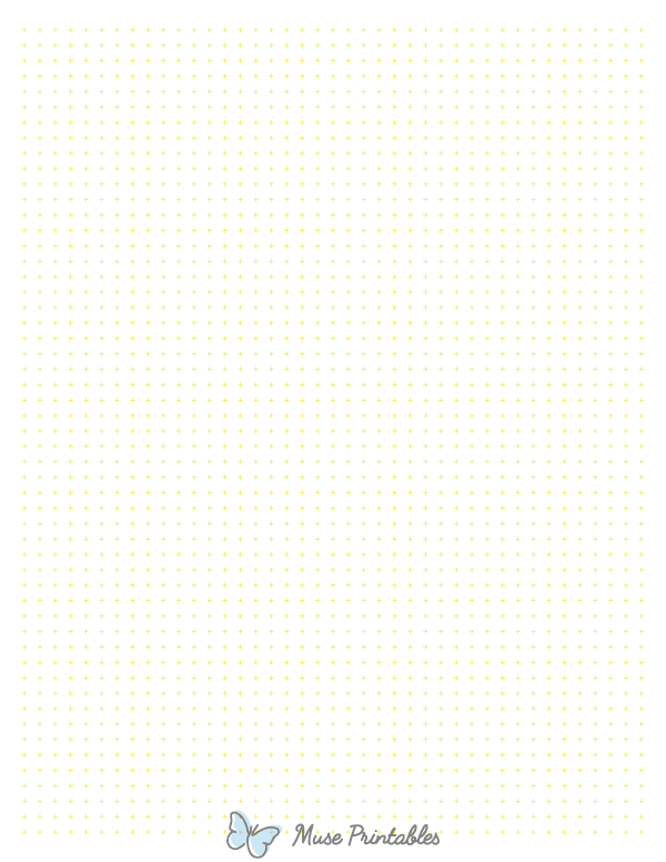 5 mm Yellow Cross Grid Paper : Letter-sized paper (8.5 x 11)