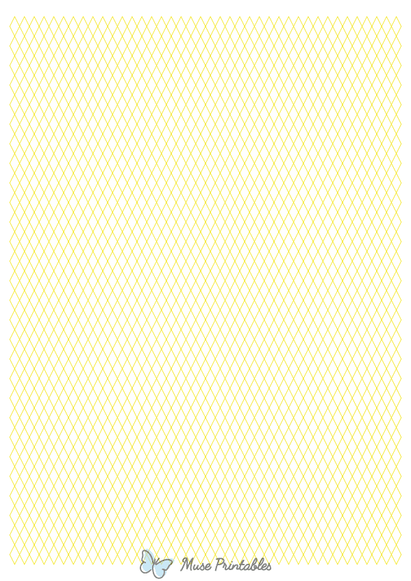 5 mm Yellow Diamond Graph Paper : A4-sized paper (8.27 x 11.69)