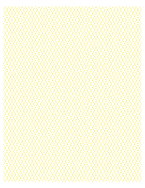 5 mm Yellow Diamond Graph Paper  - Letter