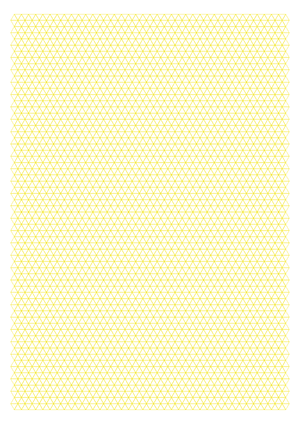 5 mm Yellow Triangle Graph Paper  - A4
