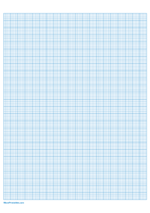 5 Squares Per Centimeter Blue Graph Paper  - A4