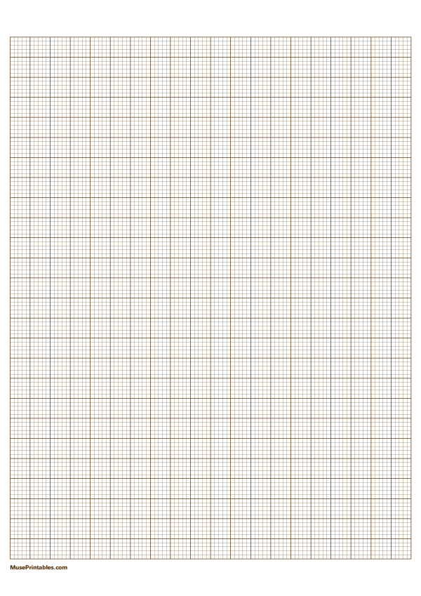 5 Squares Per Centimeter Brown Graph Paper : A4-sized paper (8.27 x 11.69)