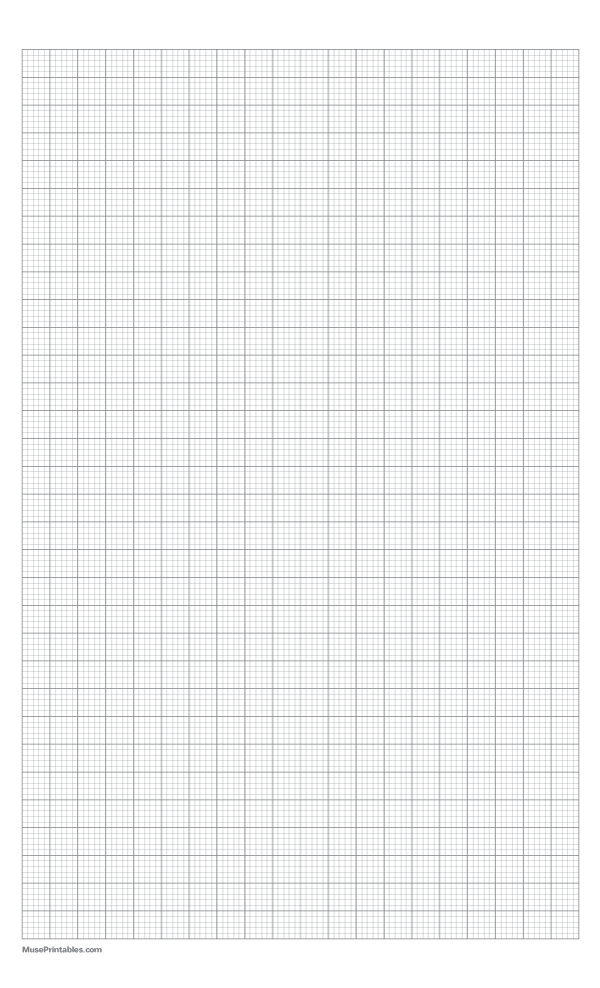 5 Squares Per Centimeter Gray Graph Paper : Legal-sized paper (8.5 x 14)