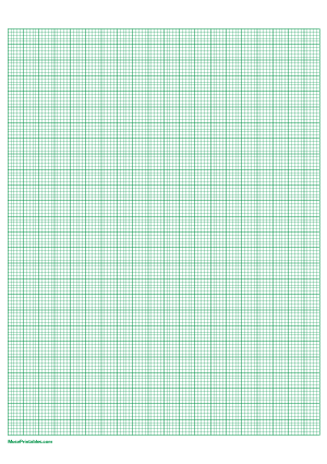 5 Squares Per Centimeter Green Graph Paper  - A4