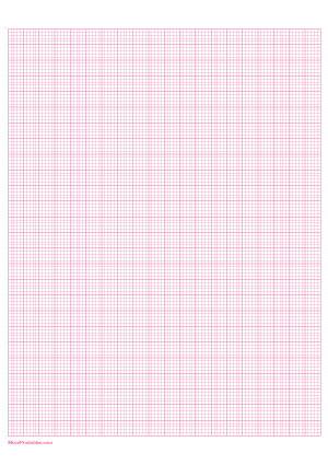 5 Squares Per Centimeter Pink Graph Paper  - A4