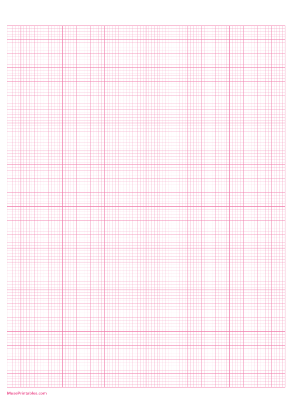 5 Squares Per Centimeter Pink Graph Paper : A4-sized paper (8.27 x 11.69)