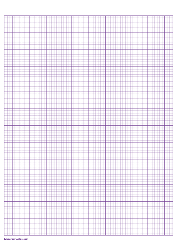 5 Squares Per Centimeter Purple Graph Paper : A4-sized paper (8.27 x 11.69)