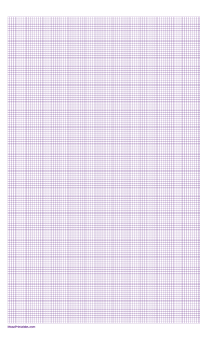 5 Squares Per Centimeter Purple Graph Paper  - Legal