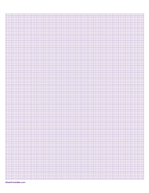 5 Squares Per Centimeter Purple Graph Paper  - Letter