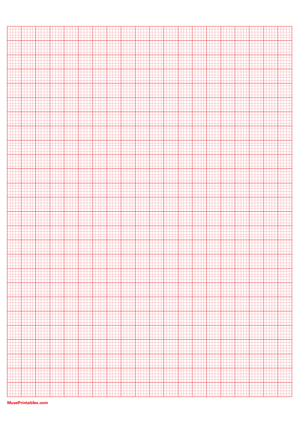 5 Squares Per Centimeter Red Graph Paper : A4-sized paper (8.27 x 11.69)