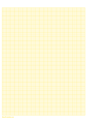 5 Squares Per Centimeter Yellow Graph Paper  - A4