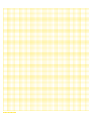 5 Squares Per Centimeter Yellow Graph Paper  - Letter