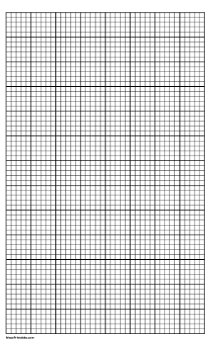 5 Squares Per Inch Black Graph Paper  - Legal