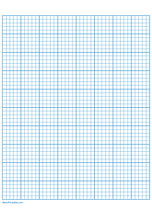 5 Squares Per Inch Blue Graph Paper  - A4