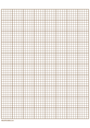 5 Squares Per Inch Brown Graph Paper  - A4