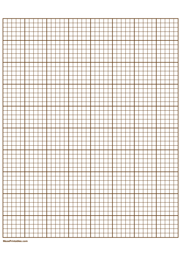 5 Squares Per Inch Brown Graph Paper : A4-sized paper (8.27 x 11.69)