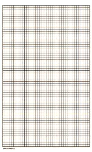 5 Squares Per Inch Brown Graph Paper  - Legal