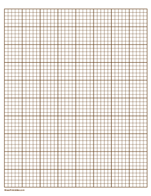 5 Squares Per Inch Brown Graph Paper  - Letter