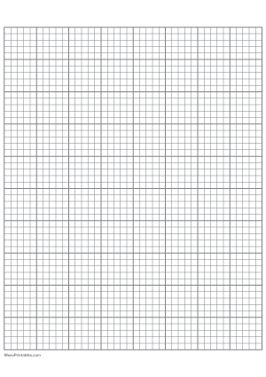 5 Squares Per Inch Gray Graph Paper  - A4