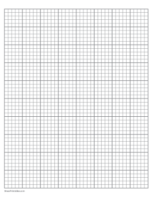 5 Squares Per Inch Gray Graph Paper  - Letter