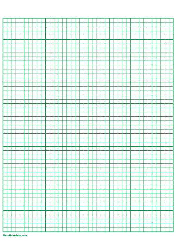 5 Squares Per Inch Green Graph Paper : A4-sized paper (8.27 x 11.69)