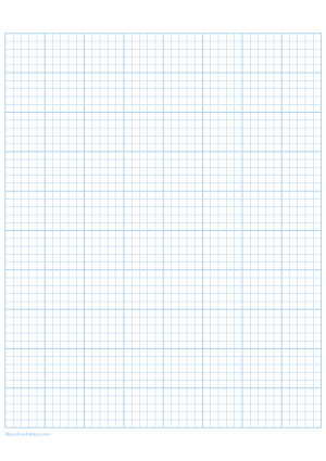 5 Squares Per Inch Light Blue Graph Paper  - A4