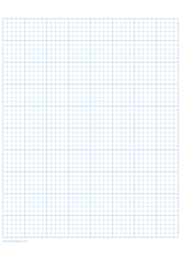 5 Squares Per Inch Light Blue Graph Paper : A4-sized paper (8.27 x 11.69)