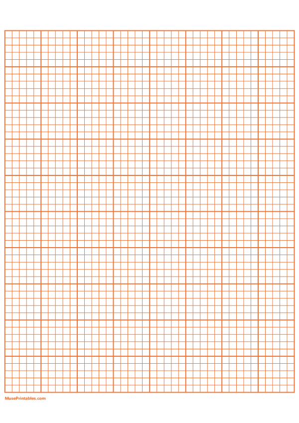 5 Squares Per Inch Orange Graph Paper : A4-sized paper (8.27 x 11.69)