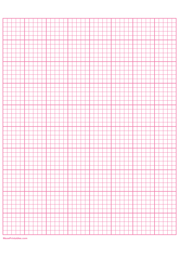 5 Squares Per Inch Pink Graph Paper : A4-sized paper (8.27 x 11.69)