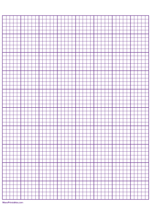 5 Squares Per Inch Purple Graph Paper  - A4