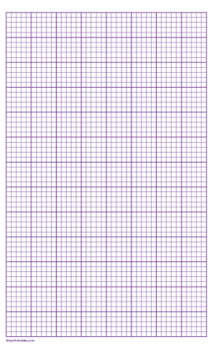 5 Squares Per Inch Purple Graph Paper  - Legal