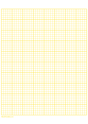 5 Squares Per Inch Yellow Graph Paper  - A4