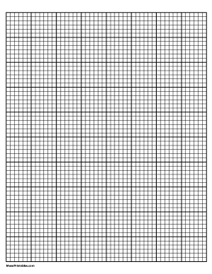 6 Squares Per Inch Black Graph Paper  - Letter