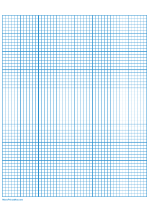 6 Squares Per Inch Blue Graph Paper  - A4