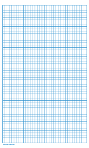 6 Squares Per Inch Blue Graph Paper  - Legal