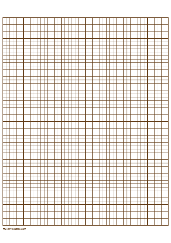 6 Squares Per Inch Brown Graph Paper : A4-sized paper (8.27 x 11.69)