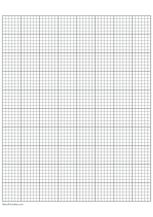 6 Squares Per Inch Gray Graph Paper  - A4