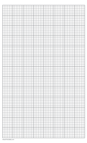 6 Squares Per Inch Gray Graph Paper  - Legal