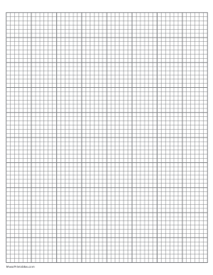 6 Squares Per Inch Gray Graph Paper  - Letter